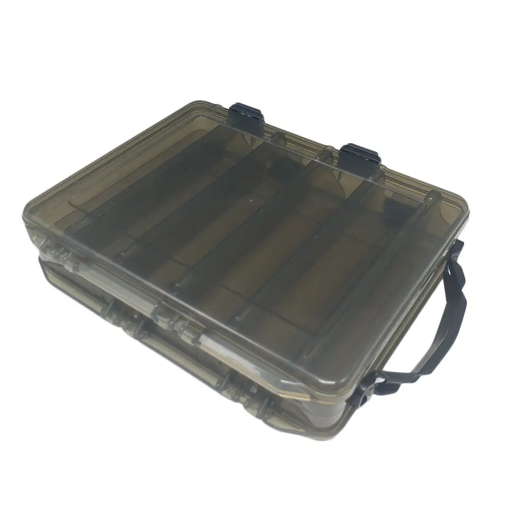 Double Side 14 Compartments Fishing Lure Box for Minnow Shrimp Bait Metal Spoon Lures Storage Case Container Outdoor Fish Tool | Спорт и
