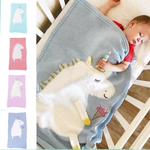 Детское трикотажное Флисовое одеяло с рисунком для новорожденных мальчиков и девочек; хлопковые зимние теплые спальные мешки; модные аксессуары