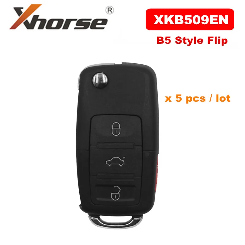 Универсальный проводной дистанционный ключ XHORSE XKB509EN B5 Стильный флип-ключ для VVDI
