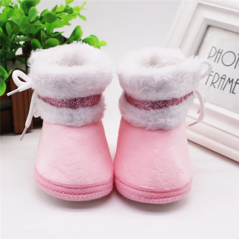 baby girl shoes Infant Newborn Baby Girls Cashmere Plush Winter Boots Bandage Warm Shoes baby schoenen #3S23 (20)