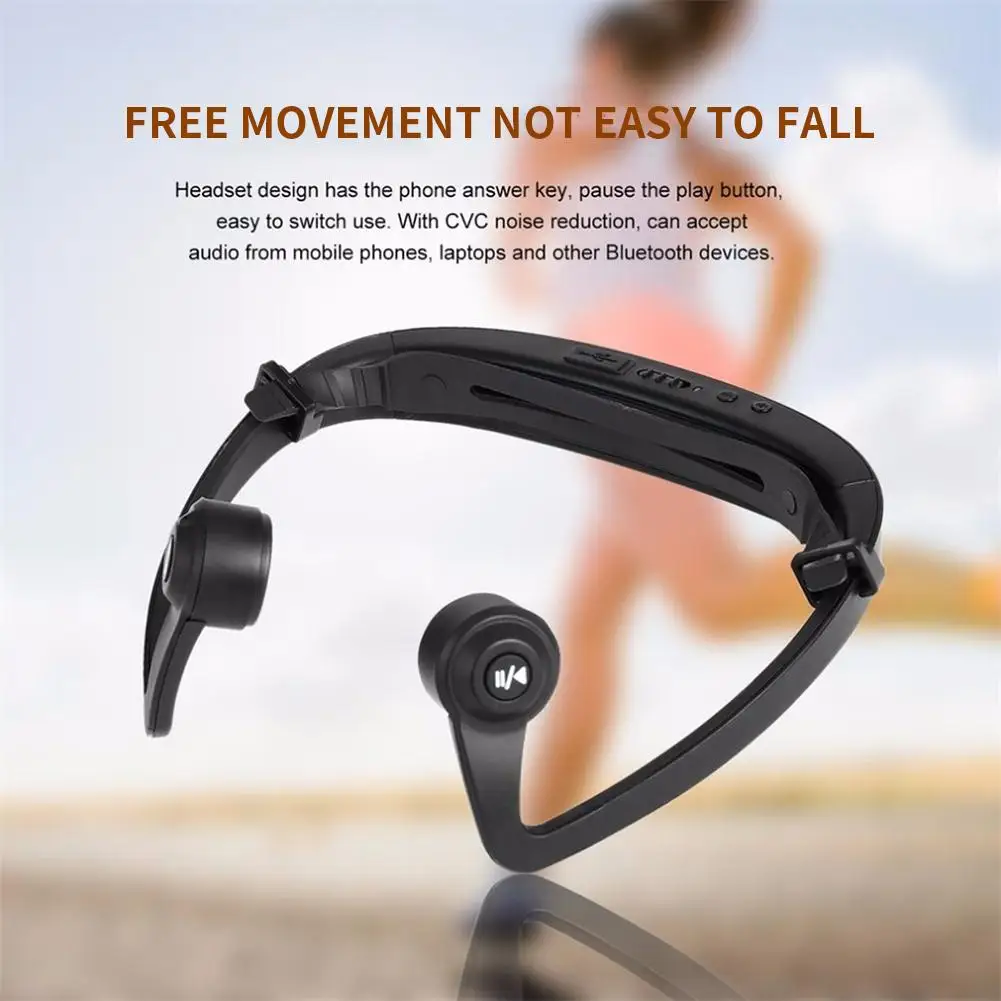 2020 new V9 Rechargeable Wireless Bluetooth Bone Conduction Neckband Stereo Headphones for xiaomi samsung huawei iphone
