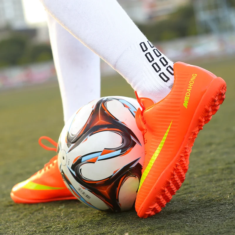 Дизайнерская детская обувь для мальчиков-подростков, Zoom Phantom Venom Pro TF Superfly 7 Elite Orange Cleat CR7, футбольная обувь для детей