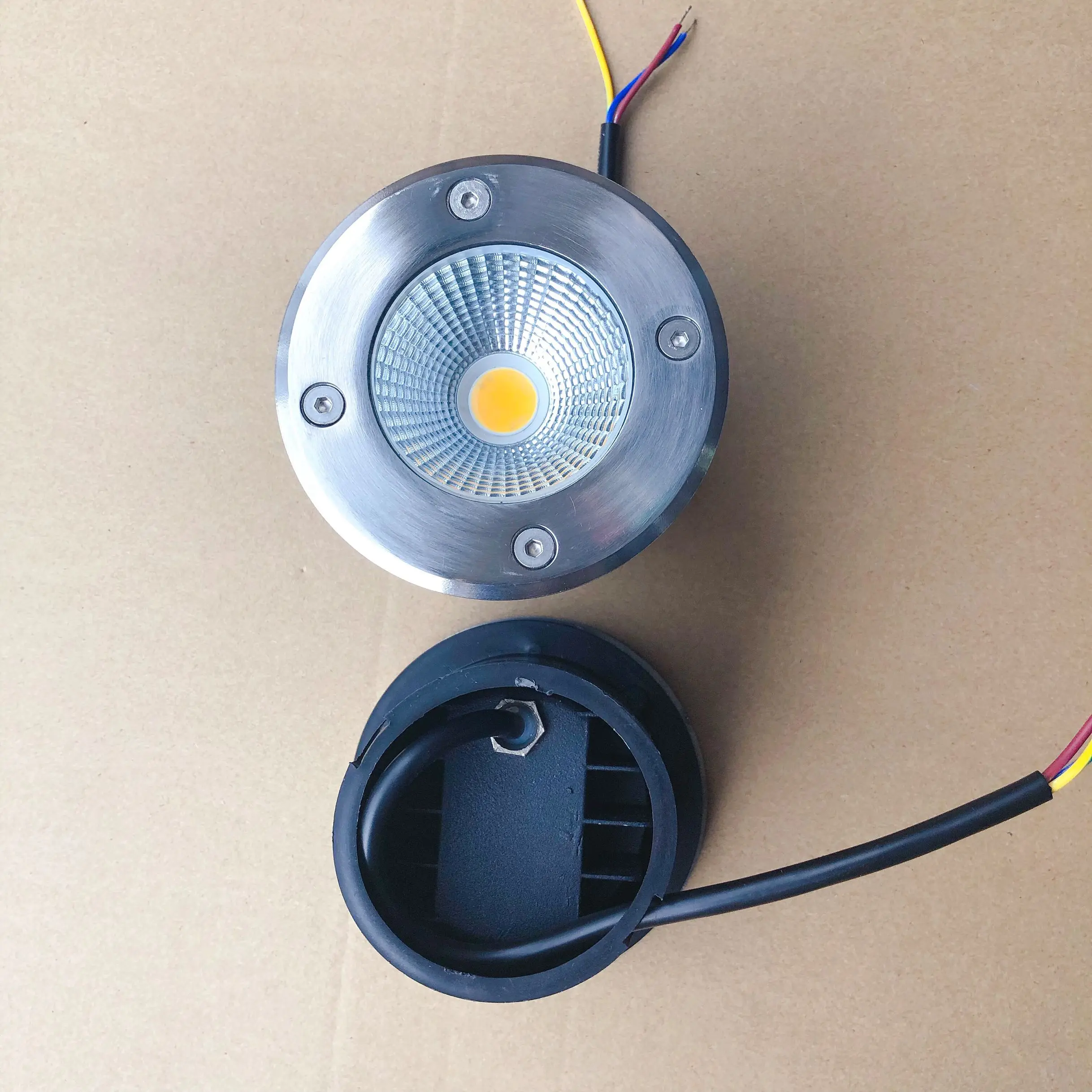 Dimmable IP68 Водонепроницаемый светодиодный подземный свет 10 Вт 15 Вт открытый наземный садовый путь водонепроницаемый напольный свет Ярд точечный пейзаж 110 В 220 в 12 В