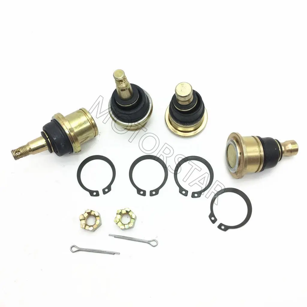 4 Up and Lower Rocker Tie Rod End Ball Joint Sets For HISUN 500CC 700CC HS500 HS700 ATV QUAD Scew nuts pin and Circle