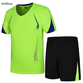 

Aufdiazy 9XL Men's Camping Hiking Men Summer Short Sleeve Shorts Sports Suit Fitness Jersey Trekking Climbing Quick Dry IM116
