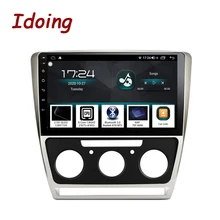 Idoing 10.2 "2.5D araba oto Android radyo multimedya oynatıcı Skoda Octavia 2007 2014 için 64G GPS navigasyon kafa ünitesi tak ve çalıştır