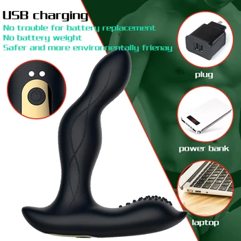 Heating Male Prostate Massage Vibrator Dildo Anal Plug Remote Control G Spot Stimulator Butt Plug Male Masturbator For Couples 6
