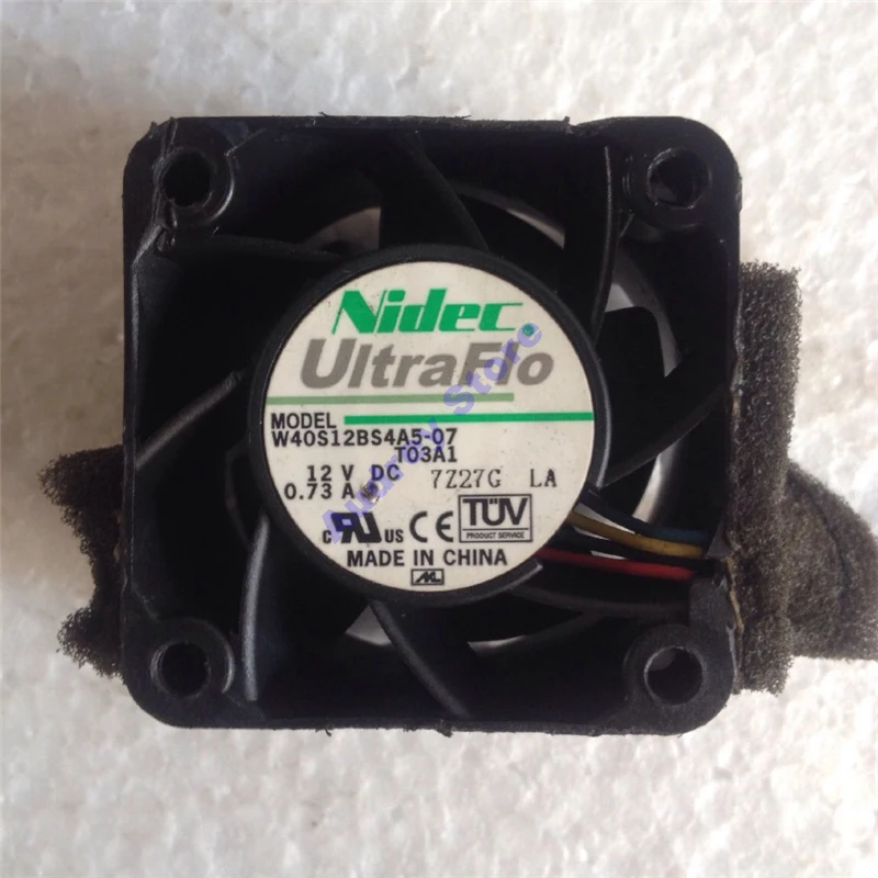 Японский Nidec 4028 12V 0.73A 4 см W40S12BS4A5-07 большой объем вентилятор ШИМ двойной