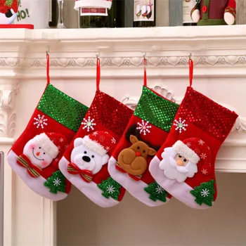

Cute Christmas Bags Day Baby Stocking Gift Box Xmas Tree Decoration Candy Bags christmas decorations for home christmas gift