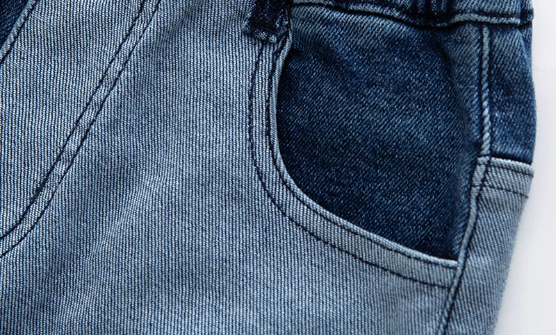 DIIMUU Young Children Jeans Boys Denim Long Pants 5-13 Years Kids Baby Boy Casual Trousers Elastic Waist Pants Bowboy Clothes