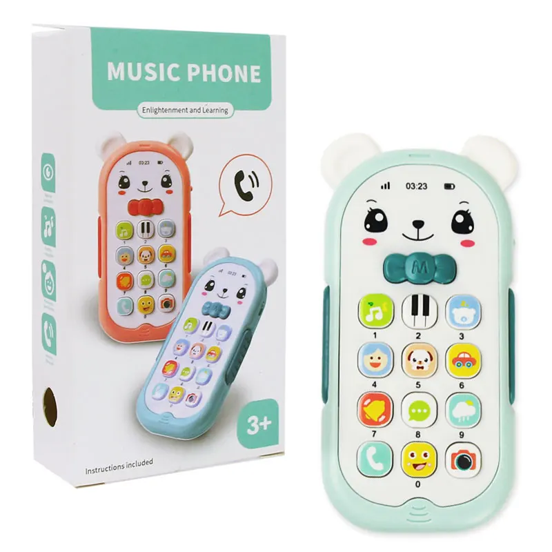 Baby Music & Light Phone Toy Telephone Early Educational Toys for Kids Teether Baby Gift with Original Box 7