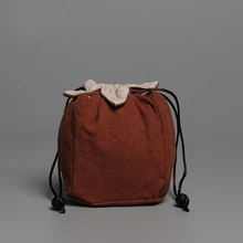 

Portable Reusable Bags Thickened Teapot Cloth Bag Drawstring Cotton Storage Bag Outdoor Travel Transporting Teapot Tea Cup Pouch
