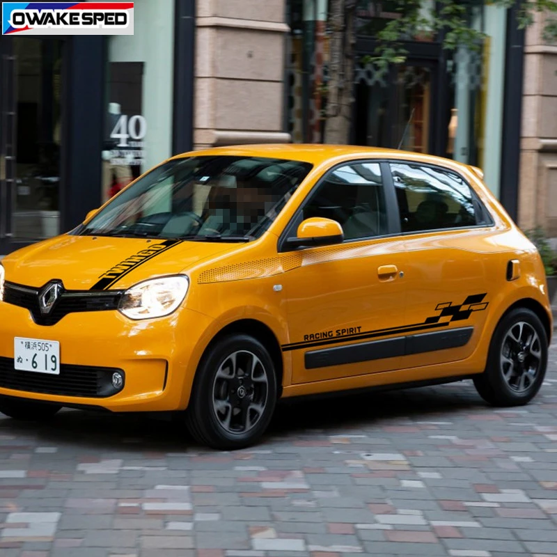 1 Sets Car Whole Body Sticker For Renault-Twingo Racing Spirit Stripes Auto Hood Door Side Skirt Decor Vinyl Decals