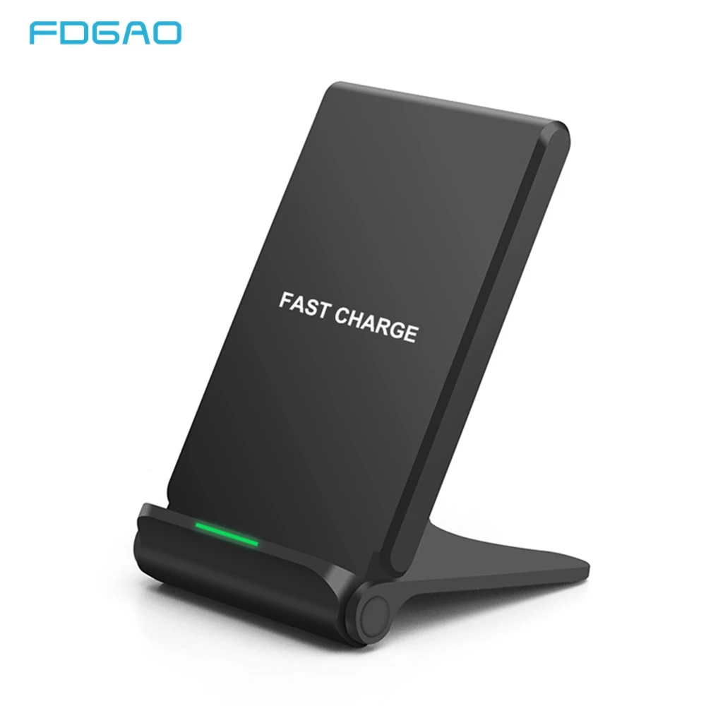 

FDGAO 10W Qi Wireless Charger for iPhone X XR XS Max 8 Plus Quick Charge Fast Charging Phone Holder for Samsung S9 S10 Note 10 9