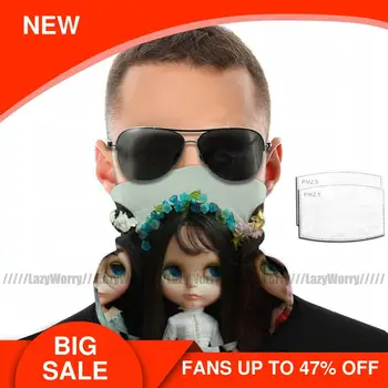 

Doll Head Mouth Face Mask Flower Girls Facial Mask Adult with Filters Fashion Pretty Mask