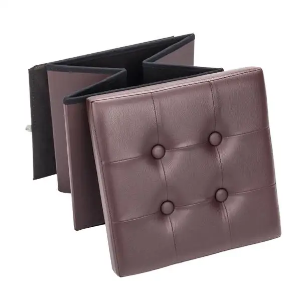 Storage Stool folding chairs Change shoe bench Footstool PVC Leather Square Shape Footstool Storage Stool folding chairs Change shoe bench Footstool PVC Leather Square Shape Footstool
