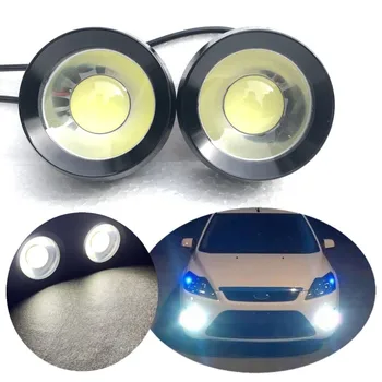 

2pcs Car COB 1800LM Light LED Fog Light White Flood Eagle Eye DRL Driving Projector Signal Bulbs Fog Lamps Auto Tuning Car Lamp