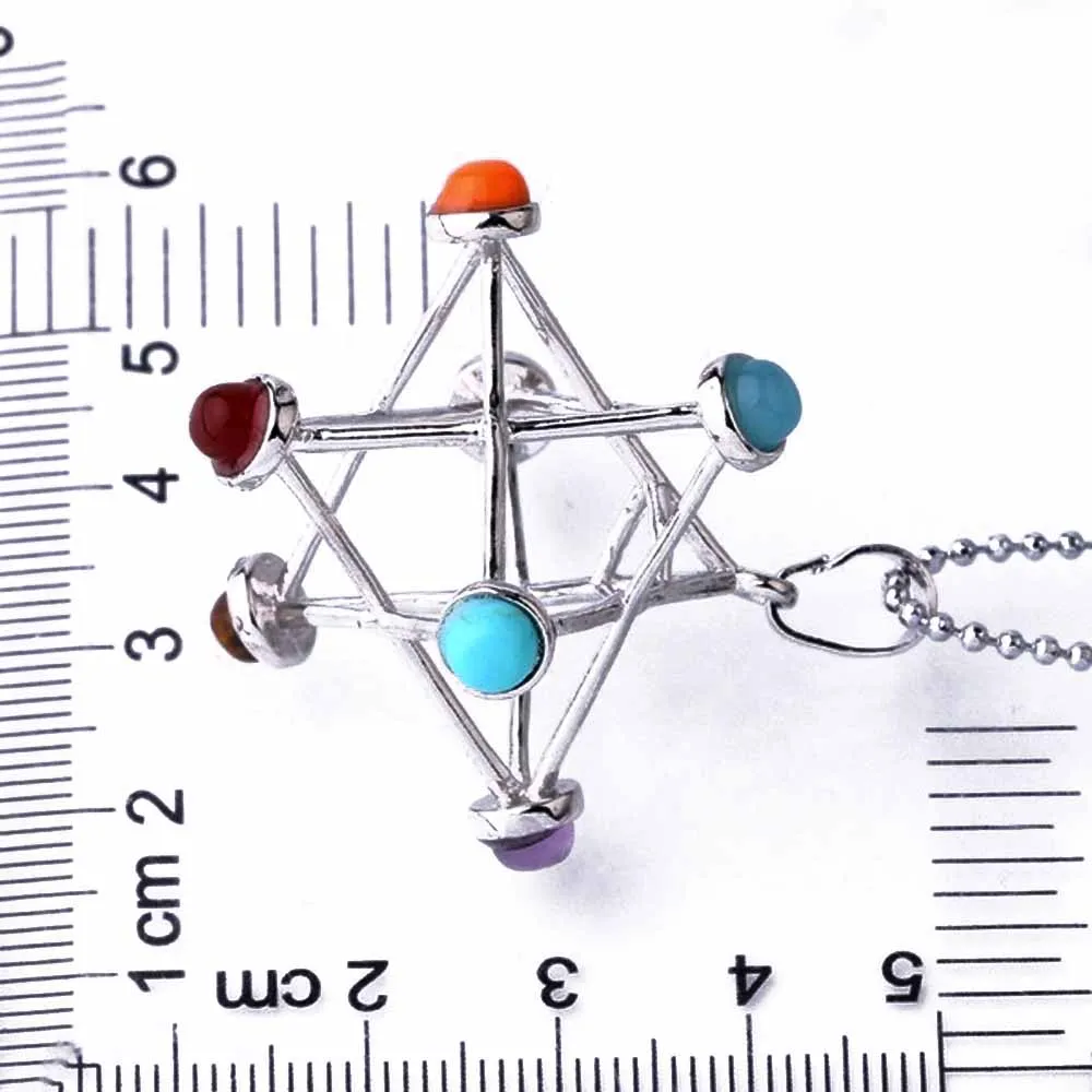 7 Ожерелье чакра чакры подвески из натурального камня ожерелье s Рейки Исцеление