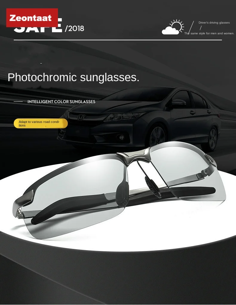 

Zeontaat2020hot Selling Men's Sunglasses, Color-changing Polarizer Sunglasses, Men's Tide Driving Special Driver Driving Glasses