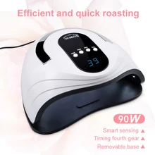 2021 90W LED Nail Lamp Nail Dryer Dual hands 42PCS LED UV Lamp For Curing UV Gel Nail Polish With Motion Sensing Manicure Salon