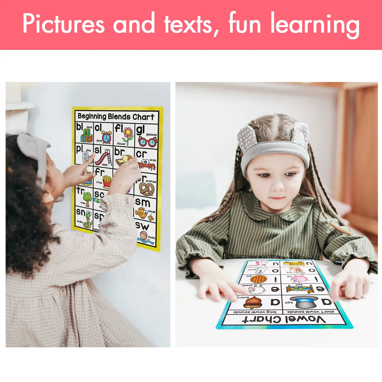 10 шт./компл. постеры для Phonics на английском языке A4 с большой картой и таблицей