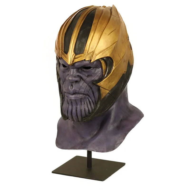 Deluxe Style Thanos Mask Thanos Costume Accessory Latex Masks Full Face Helmet Halloween Carnival Party Props