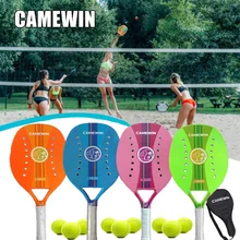 Camewin Fibra De Carbono Eva Espuma Praia Raquete Esportes Ao Ar Livre Alta Qualidade Plana Tênis Raquetesesportivos