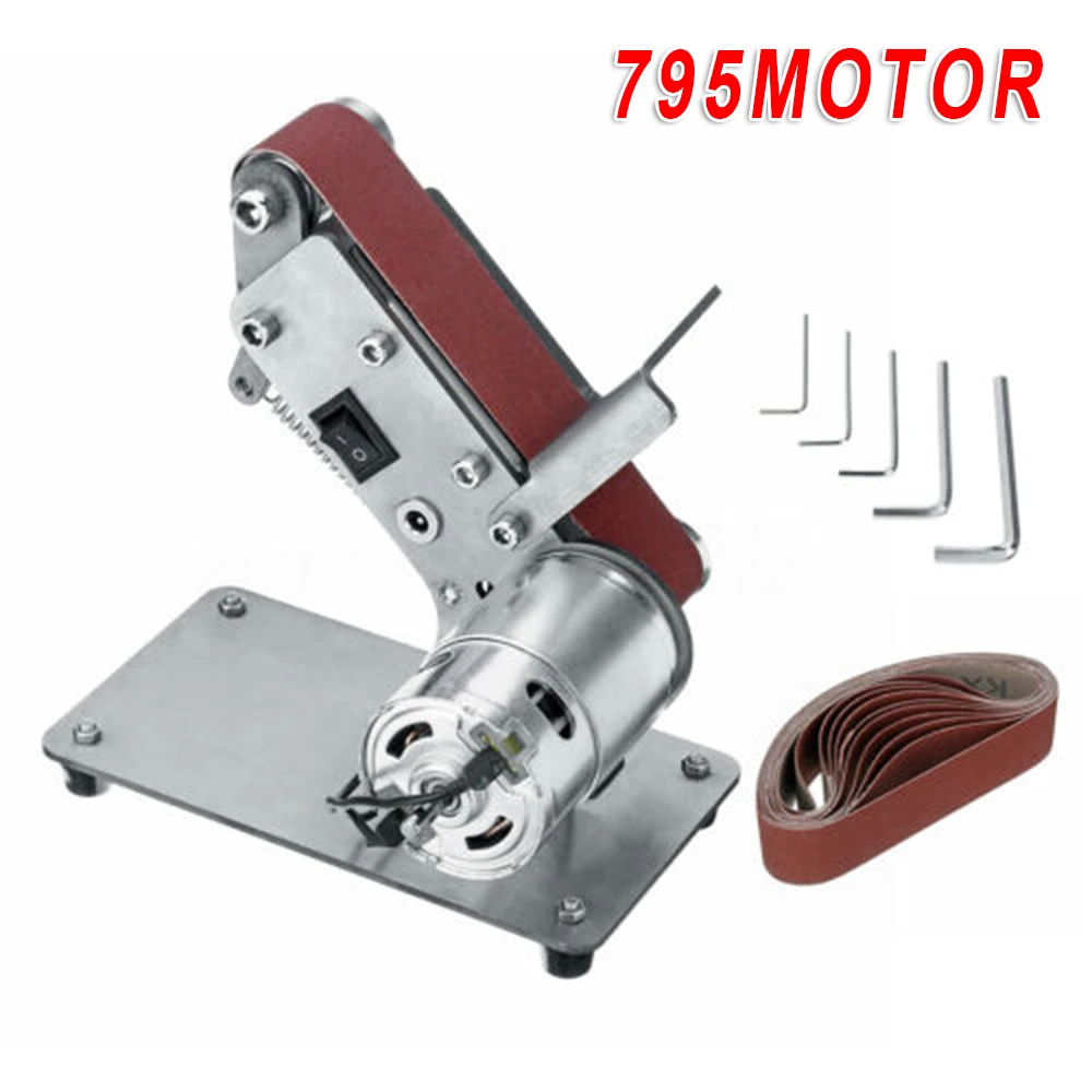

24V Metal Machine Grinder DIY Sanding Belt Polishing Sander Foldable Equipment