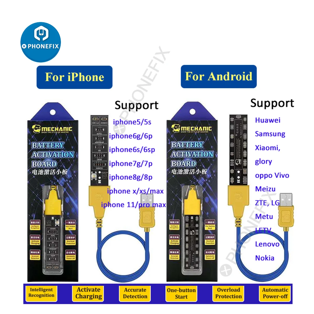Механик батареи активация плата для iPhone 5 8 XR XS max 11 Pro Samsung Xiaomi зарядки Тестер DC