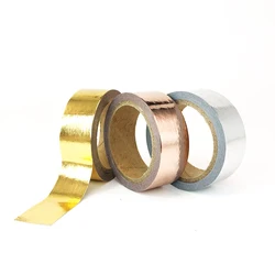 Ruban de masquage de couleur unie argent, rose ou doré or, pour journal privé, décorations à la main et Washi, bandes autocollantes de 15mm x 5 m, 