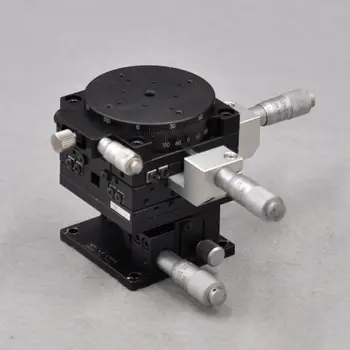 

60mm table XYZR axis four-dimensional LD-647-S1 central precision machine LV-637-1 optical high precision displacement slide