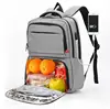 Men 15.6 Inch Laptop Backpack Men Backpack with lunch bag Rucksack Backpack with Picnic Bag Insulation Bag Lunch Backpack Bag 2