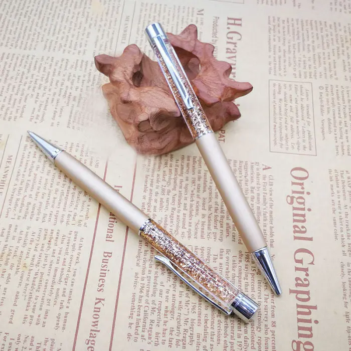 Кристальная ручка Алмазная шариковая ручка канцелярская ручка масляная прекрасная многоцветная металлическая ручка Алмазная шариковая ручка FKU66