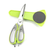 Нержавеющая сталь многофункциональные ножницы водопровод нож для резки фруктов консервный нож пластиковая ручка с крышкой кухонные инструменты