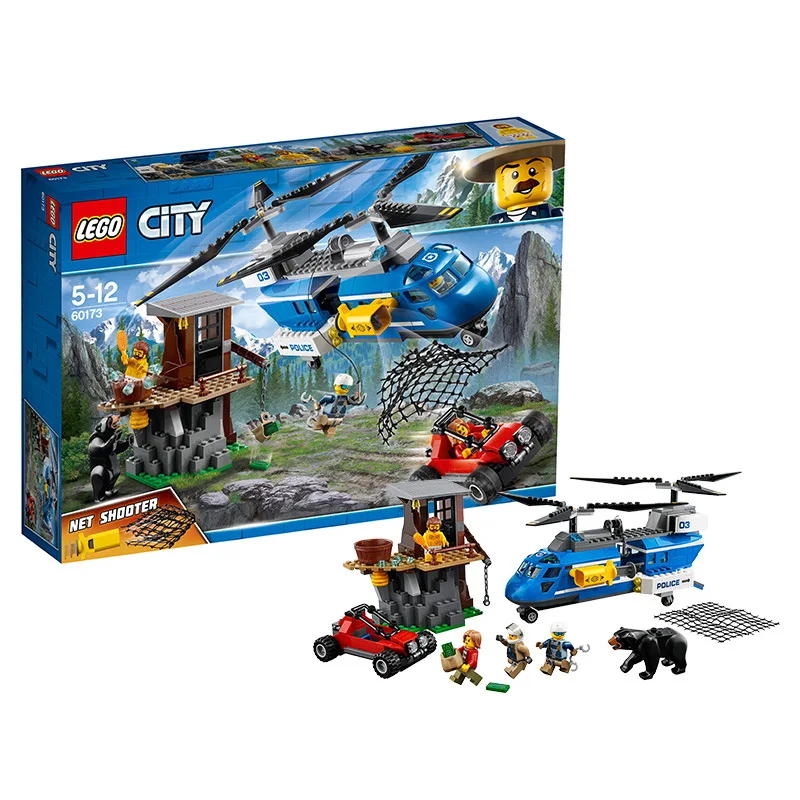 LEGO City Series 60173 Mountain SWAT Air Hunt Lego City Small Particles Building Blocks Toy