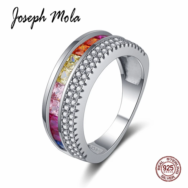

Joseph Mola New 925 Sterling Silver Promise Rings Exquisite Colorful Rings For Women Wedding Fine Jewelry Valentine's Gift