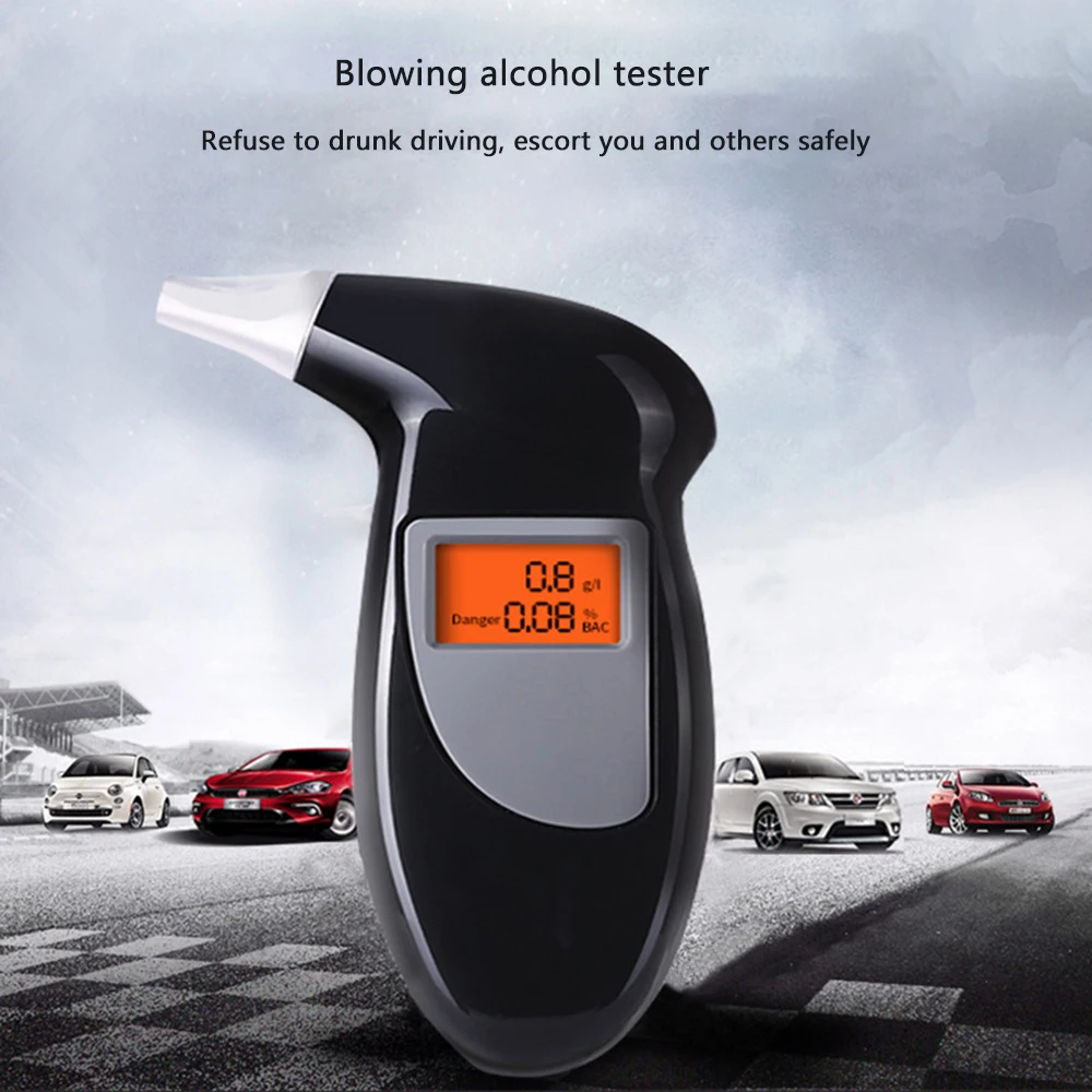 LCD Display Professional Digital Alcohol Tester Breathalyzer Analyzer Detector Test Alkomat Device Screen 5 | Автомобили и