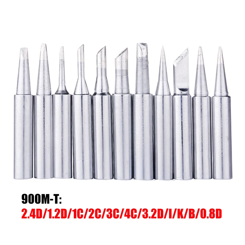 1set 900M-T copper soldering iron tips welding lead free solder repair toolyu