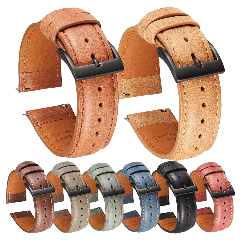 

Leather Strap For TicWatch E3 Wristband Watchband For TicWatch Pro 2021/Pro 3 GPS/GTX Smartwatch Band Belt Bracelet Accessories
