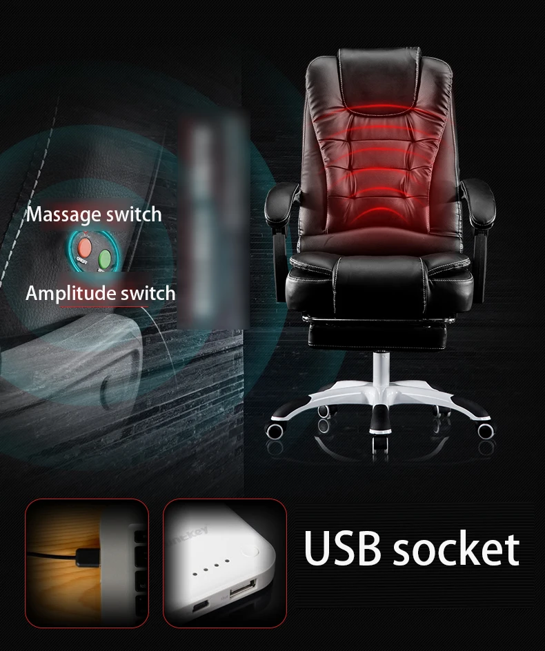 Высококачественный Hom-2 Silla Gamer Live Poltrona Boss стул с подставкой для ног колесо может лежать массаж Синтетическая кожаная офисная мебель