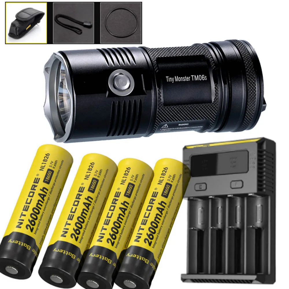 TM06S 4XNL1826 I4 NITECORE TM06S ручной прожектор 4 × CREE XM-L2 U3 светодиоды Макс 4000 люмен фонарик луч бросок 359 м уличный фонарь для sear - Испускаемый цвет: TM06S 4XNL1826 I4