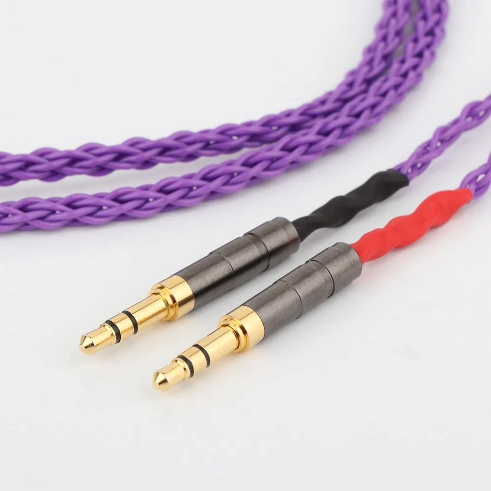 HIFI 8 Cores Silver Plated Headphone Upgrade Cables for Sundara Aventho Focal Elegia t1 t5p D7200 D600 D7100MDR Z7