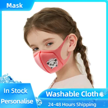 

4pcs Face Mask With Cute Animal Patern For Children Windproof Foggy Haze Pollution Breathable Mouth Cover Mascarar Mascarilla