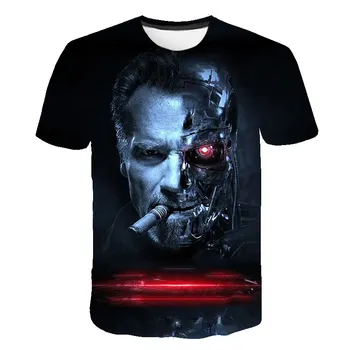 

New Terminator series T800 Dark Fate 3D printed T-shirt Comic character T-shirt Summer Harajuku style T-shirt top, men's casual