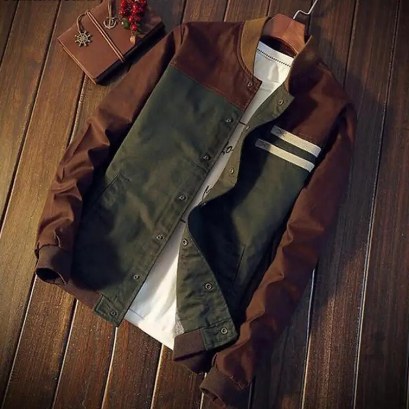 

2019 Mountainskin New Men's Jackets Autumn Military Men's Coats Fashion Slim Casual Jackets Male Outerwear Baseball Uniform