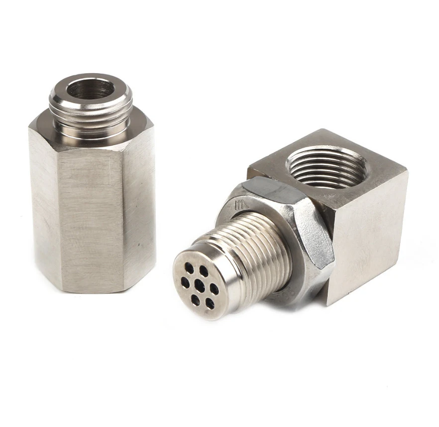 Mini Catalytic Converter 90 Degree CEL Check Engine Light O2 Oxygen Sensor Spacer Adapter Universal 5