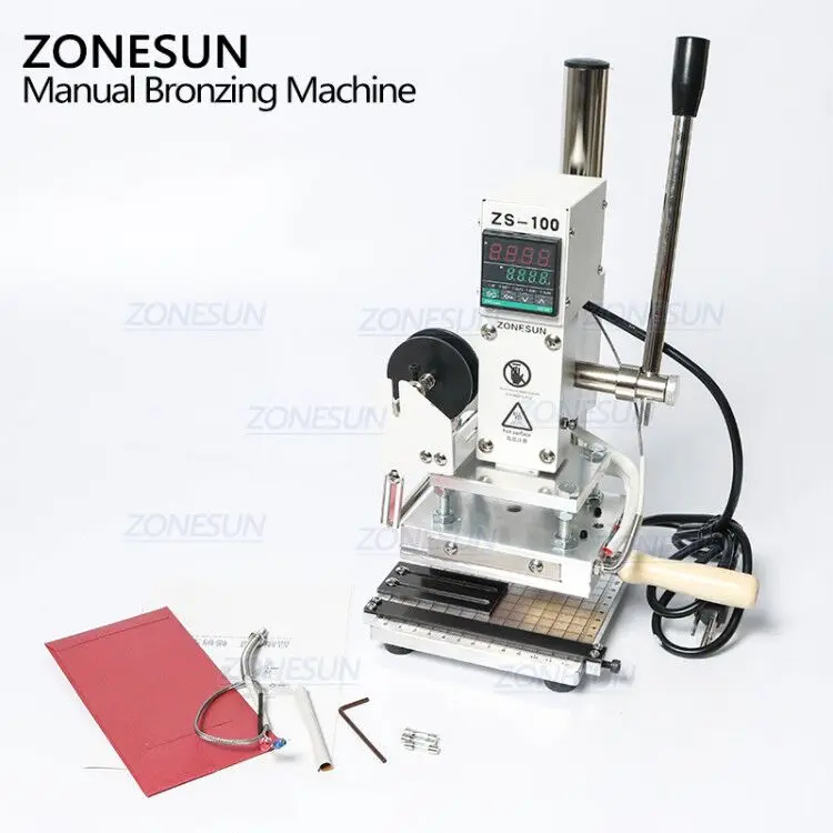 ZONESUN ZS 100 двойного назначения машина для горячего тиснения фольгой ручная
