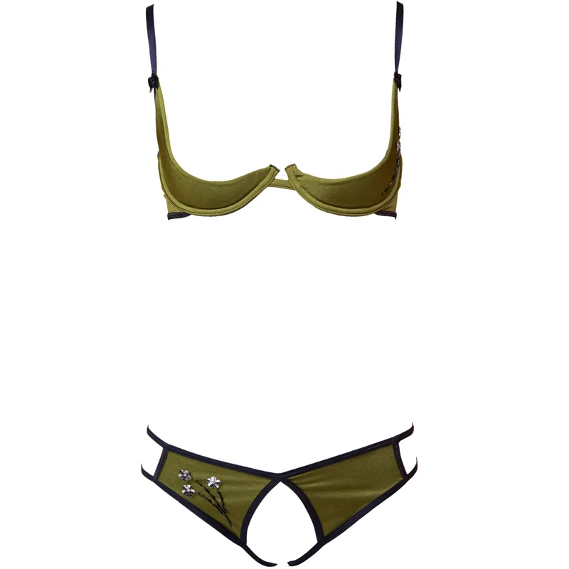 Комплект нижнего белья Conjunto Ropa Interior Mujer бюстгальтер и трусики без косточек с