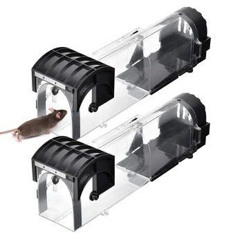 

Best 2 Pack Humane Mouse Traps, Rat and Mice Trap, Eusable Rat Mouse Traps, Mouse Trap Catch and Release for Indoor/Outdoor, Hum