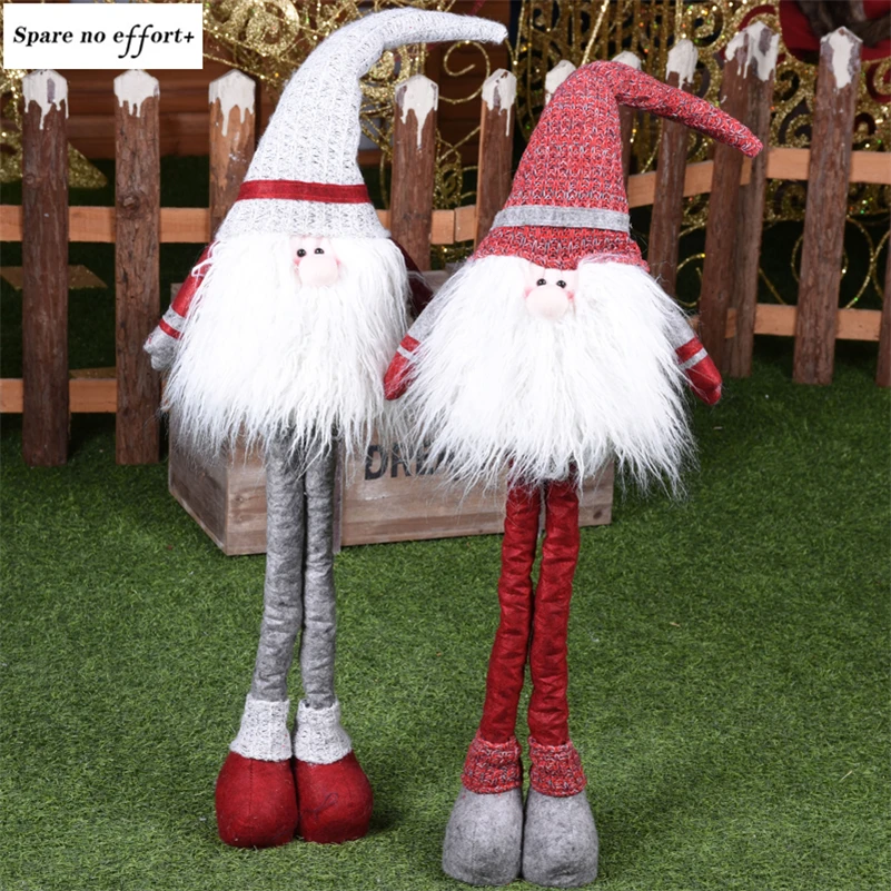 Выдвижной Мультфильм рождественские куклы стоящая Navidad Статуэтка Рождественская елка украшения Санта Клаус кукла для дома подарки на год